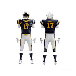 Vente en gros de maillots de football américain personnalisés, livraison rapide, uniforme professionnel, impression sublimée 100% polyester - Product Image 2