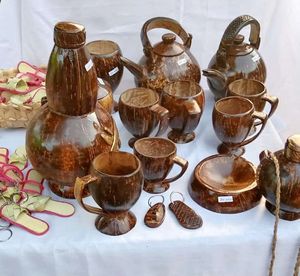 Vietnam Coconut Wood <b>Tea</b> Pot Handmade Wooden Teapot <b>for</b> Dining Room Decor <b>Tea</b> Rituals and <b>Gift</b> Shop Collections - Product Image 2