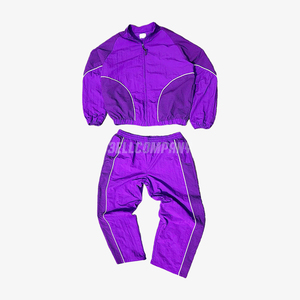 Custom Men Sweatsuit <b>Set</b> Cropped Jacket and Jogger Pants Sportswear <b>Two</b> <b>Piece</b> <b>Set</b> - Product Image 1