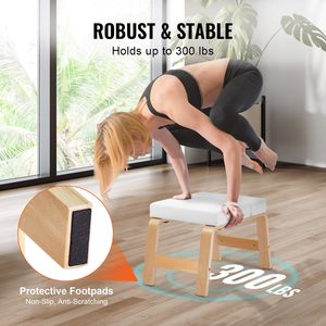 Silla de Inversión para Yoga con Marco de Madera y Almohadilla de PU, Capacidad de 300 Libras, Soporte para Gimnasio Familiar, Accesorios de Yoga, Herramientas de Apoyo - Product Image 3