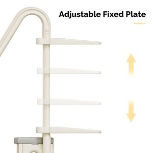 Scaletta per Piscina a 3 Gradini Rinforzata con Corrimano, Bianca e Grigia, in PE, per Piscine Fuori Terra e Spa, per Sport Acquatici - Product Image 2