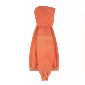 Sudadera con Capucha Extra Grande para Mujer, de Alta Calidad, con Logotipo Personalizado, Color Naranja Sólido, Manga Larga, Tejido de Algodón, Bolsillo Delantero, Otoño - Product Image 3