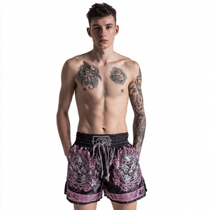 Pantalones Cortos de Muay Thai para Entrenamiento de Artes Marciales, Boxeo y Kickboxing, Personalizables - Product Image 6