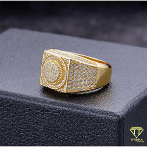 Anillo de Plata 925 Premium con Diamante Cultivado en Laboratorio, Diseño Cuadrado, para Colecciones de Joyería de Boutique al por Mayor - Product Image 3
