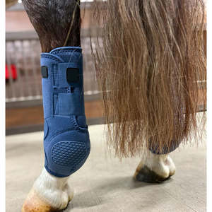 Juego de 4 Botas de Medicina Deportiva para Caballos, Soporte Protector para Patas Delanteras y Traseras, Terapia Equina - Product Image 6