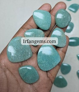 Amazonite de qualité supérieure, 100% naturelle, cabochon, pierre précieuse en vrac pour la création de bijoux, cristal d'Amazonite, prix du lot en gros - Product Image 4