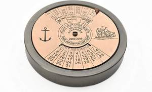 Vintage Nautical Compass with Perpetual <b>Calendar</b> Antique Brass Desk Decor - Product Image 2