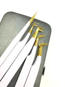 Pinzas de Acero Inoxidable Púrpura con Punta Lisa de Calidad Premium, Opción de Marca Privada, Nuevo Producto para Extensión de Pestañas - Product Image 6