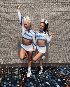 เชียร์ชุดฝึกเต้นเชียร์ลีดเดอร์กระโปรงพิมพ์ลายพลอยเทียม - Product Image 3