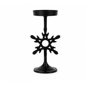 Bulk <b>Black</b> Metal Candle <b>Holder</b> Snowflake Candle Stand Christmas Candle <b>Holder</b> For Home Table Centerpiece At Affordable Price - Product Image 1