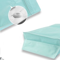 Sacs à café à fond plat imprimés sur mesure 100g 250g 500g avec valve unidirectionnelle pour l'emballage de grains, aliments pour animaux et café/thé