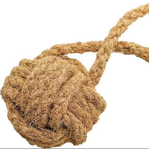 Pelota de Fibra de Coco para Perros, Juguete para Limpiar los Dientes, Pelota de Masticación Resistente para Entrenamiento Molar en Varios Tamaños S M L - Product Image 1