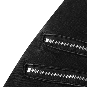 Classic Men Denim Pants Cotton Slim Fit Straight Solid Color Ripped Casual High Quality Washed ODM <b>Winter</b> Spring Summer Autumn - Product Image 4