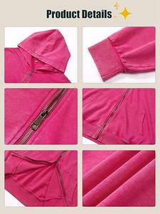 Sweat à capuche zippé 100 % coton délavé pour homme, impression sérigraphique personnalisée, style vintage streetwear, vente en gros OEM - Product Image 5