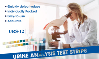 Bandelettes de test urinaire professionnelles 12-en-1 : Kit d'analyse urinaire rapide pour le dépistage des infections urinaires, de la santé des reins et du foie, usage domestique et clinique, 100 bandelettes