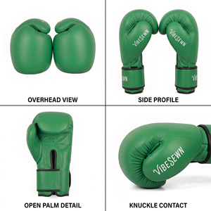 Gants de boxe en cuir personnalisés de qualité supérieure en gros OEM |   Gants de sparring réglables à fermeture auto-agrippante |   Équipement d'entraînement avec logo personnalisé - Product Image 6