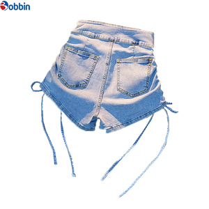 Shorts de Mezclilla Transpirables, Ajustados, Elásticos, con Cordón, Diseño Moderno para Chicas y Mujeres, Casuales, de Verano, Ultra Cortos, de Cintura Alta - Product Image 6