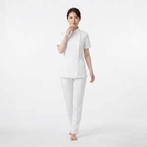 Conjunto de Uniforme Profesional para Enfermeras, Blusa de Manga Corta con Cuello Alto y Botones Laterales, Pantalones Médicos - Product Image 5