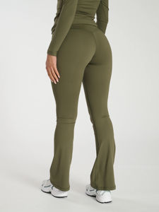 Leggings évasés sans coutures pour femmes, taille haute, effet push-up, froncé aux fesses, pour le yoga, le fitness, la gym, les activités sportives et l'entraînement - Product Image 2