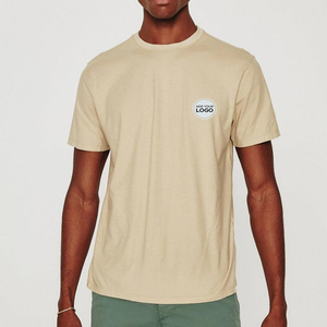 Camiseta de Manga Corta para Hombre, Cuello Redondo, 100% Algodón, Fibra de Bambú, Corte Regular, Ecológica, Transpirable, Anti-UV, Tejido Jersey - Product Image 1