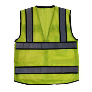 Gilet de travail haute visibilité, design réfléchissant, multi-poches, style utilitaire, léger, confortable, coupe ajustée pour l'extérieur, gilet réfléchissant - Product Image 5