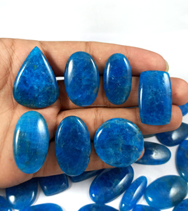 Apatite en gros, pierres précieuses naturelles, cabochons et cabochons ovales à dos plat, forme coussin, faits à la main - Product Image 2