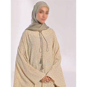 Elegante Abaya para Mujer, Transpirable, de Polietersulfona Sedosa, Manga Larga, Ligera, Vestido Musulmán con Diseños Personalizados - Product Image 4