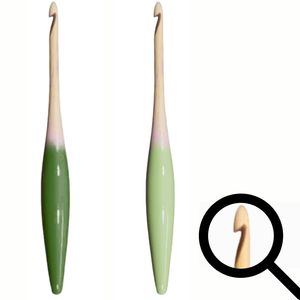 Ganchos de ganchillo de madera semicoloreados a granel, diseño ergonómico, agarre cómodo, perfecto para artesanos profesionales y aficionados, Etiqueta Privada - Product Image 6