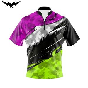 Camisetas de Boliche Personalizadas Unisex Sublimadas con Cierre de 1/4, Cortas, Transpirables, de Alta Calidad, con Logotipo Personalizado para Equipos - Product Image 3