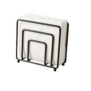 Wholesale Wrought Iron Napkin Dispenser <b>Black</b> Metal Tabletop <b>Paper</b> <b>Tissue</b> Holder for Restaurant Hotel Home Decor For Gifting - Product Image 4