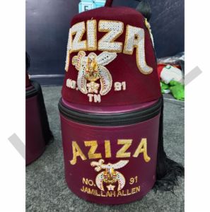REGALIA MASÓNICA PERSONALIZADA: FEZ DE SHRINER CON ESTUCHE PARA FEZ - Product Image 4
