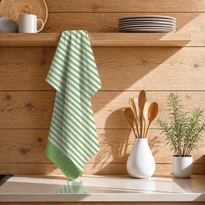 Serviette de cuisine à rayures teintes en fil, nouvelle collection, meilleure qualité, en promotion. - Product Image 1