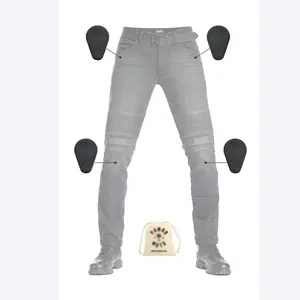 Pantaloni moto VK per gli uomini Motocross pantaloni da equitazione moto moto in Denim Jeans con ginocchiera e canne