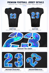 Ensemble d'uniformes de football américain personnalisés, jersey d'équipe en polyester et spandex, imprimé en 3D, séchage rapide, respirant, manches courtes, nom personnalisé - Product Image 4