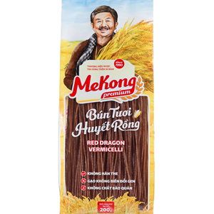 เส้นหมี่ข้าวแดงเรดดราก้อน 200 กรัม เส้นก๋วยเตี๋ยวแห้ง ปลอดจีเอ็มโอ ไม่มีบอแรกซ์ เส้นก๋วยเตี๋ยวข้าวเพื่อสุขภาพ รับผลิตแบบ OEM แบรนด์ส่วนตัว ผู้ผลิตจากเวียดนาม - Product Image 1
