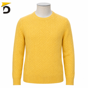 Pull en cachemire pour homme, col rond, séchage rapide, respirant, toucher doux, texture raffinée, silhouette intemporelle, style décontracté chic pour tous les jours - Product Image 4