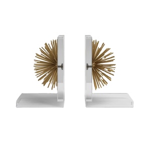 ที่ตั้งหนังสือโลหะสีดำหรูหราสำหรับสำนักงานและโรงเรียนชั้นหนังสือคู่วางโดย Zahid - Product Image 1