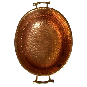 Rectangular Pure Copper Hammered Food Serving <b>Tray</b> For Home Hotel And Restaurant Use Tabletop Snacks & Drinks Serving <b>Trays</b> - Product Image 3