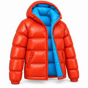 Veste matelassée à capuche noire pour homme, imperméable, écologique, coupe-vent, rembourrage en polyester, manteau d'hiver formel, fermeture éclair, vert - Product Image 5
