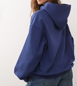 Sweat-shirt à capuche oversize en molleton épais 100 % coton, coupe ample, style streetwear, pour femme - Product Image 2