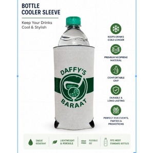 Housse de bouteille d'eau en néoprène, isolante, personnalisable, avec logo imprimé - Product Image 2