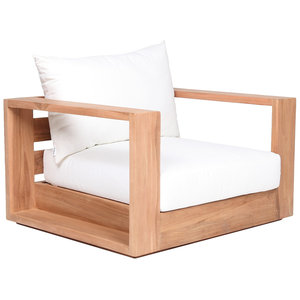 Sillón de Madera de Teca para Exteriores, Sofá Minimalista para Patio, Jardín, Resort, Hotel - Product Image 2