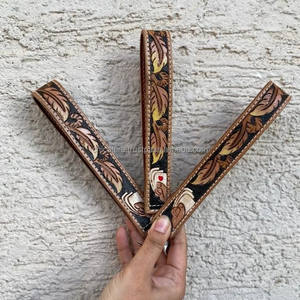 Fabricant de gros lanière en cuir usiné à la main porte-clés bracelets de poignet en cuir de vachette véritable de haute qualité pour femmes - Product Image 4