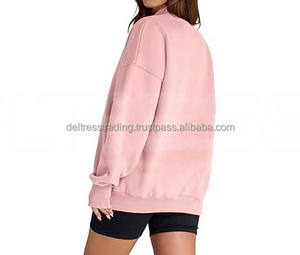 Sudaderas de Invierno para Mujer, Manga Larga, Tejidas, con Logotipo Frontal Personalizado, Colores Personalizables, Cuello Alto, Alta Calidad, a la Moda - Product Image 2