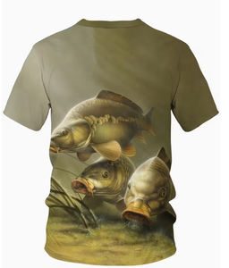 Digital Print - High-Quality <b>Men's</b> Fishing <b>T</b>-<b>Shirt</b> with Spring/Summer/Autumn Pattern Printing - Fashionable, <b>Cool</b>, Lightweight, - Product Image 4