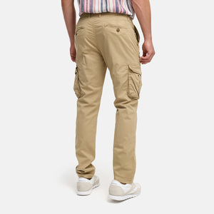 Pantalon cargo kaki pour homme, coupe droite, plusieurs poches, en toile, style décontracté, coton mi-lourd, fermeture boutonnée, idéal pour l'été - Product Image 3