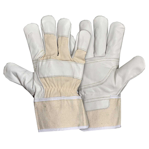 Gants de travail canadiens PPE de qualité supérieure en cuir de vachette pleine fleur, robustes, avec manchette de sécurité, 11 oz, sans silicone - Product Image 1