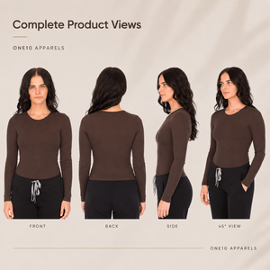 ONE10 APPARELS T-shirt sous-blouse à manches courtes et col rond pour femme, coupe classique, couleur unie, décontracté, respirant, séchage rapide, 100% coton - Product Image 2