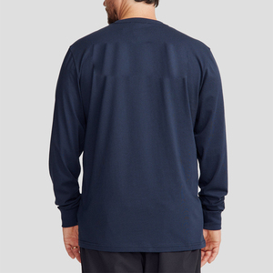 เสื้อยืดแขนยาวคอตตอน 100% คุณภาพสูงแบบสั่งทำพิเศษสำหรับผู้ชายและผู้หญิง ทรงหลวม ขายส่งจำนวนมาก ปี 2026 รับสกรีนโลโก้ - Product Image 3