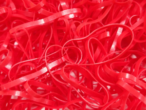 Élastiques à cheveux en vrac, taille M, 40x2mm, haute élasticité, non toxiques, emballage en sachet OPP, usage quotidien décontracté - Product Image 3